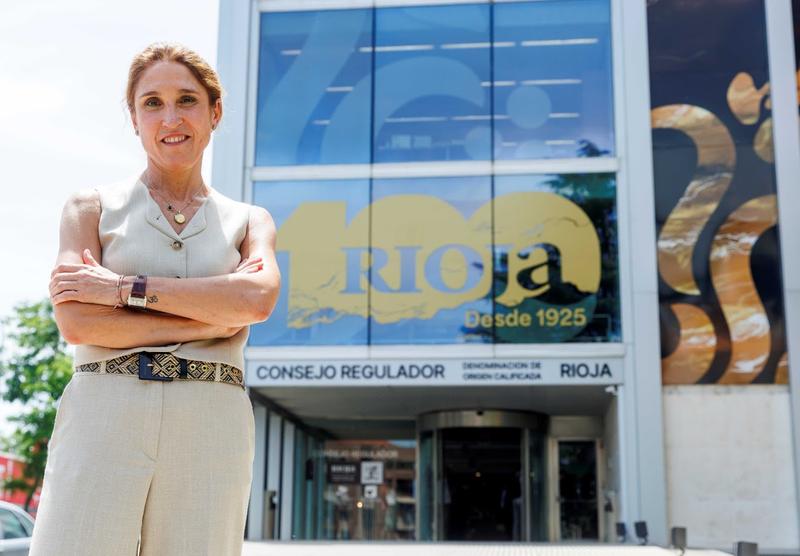 La presidenta de la DOCa Rioja, Raquel Pérez, al frente de la Barcelona Wine Week