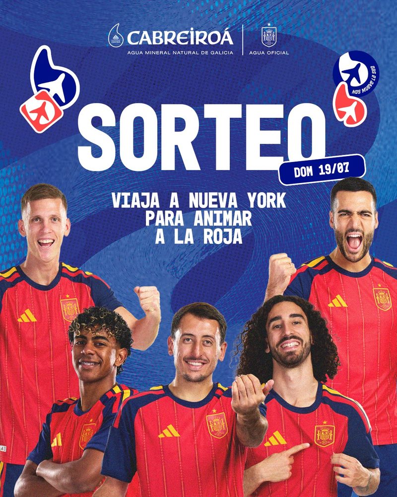 Cabreiroá activa un sorteo para llevar a dos aficionados a Nueva York y animar a la Selección Española